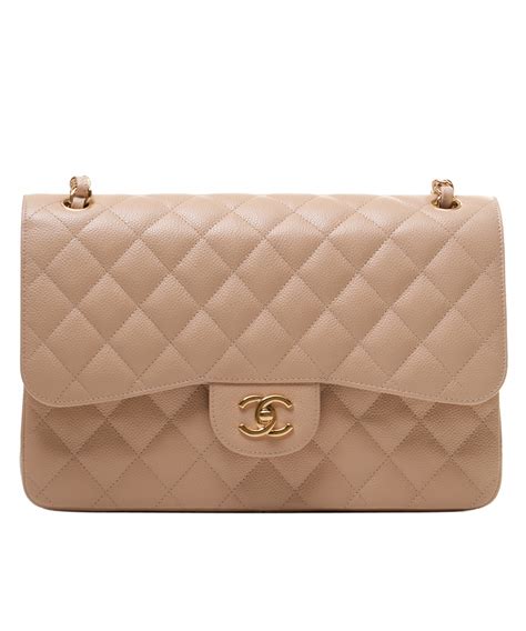 chanel jumbo caviar beige|CHANEL Caviar Quilted Jumbo Double Flap Beige.